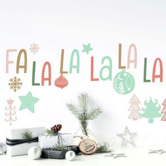 Fa La La La La Peel And Stick Wall Decals, New - Picture 3 of 7